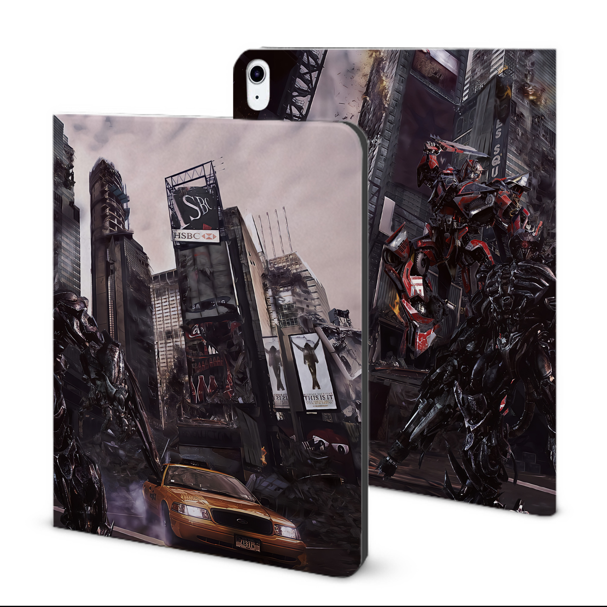 （画像用） Transformers トランスフォーマー IPad ケース ブック型 PUレザー TPU 耐衝撃 軽量 薄型 ペン収納なし 全面保護 IPad 各モデル対応